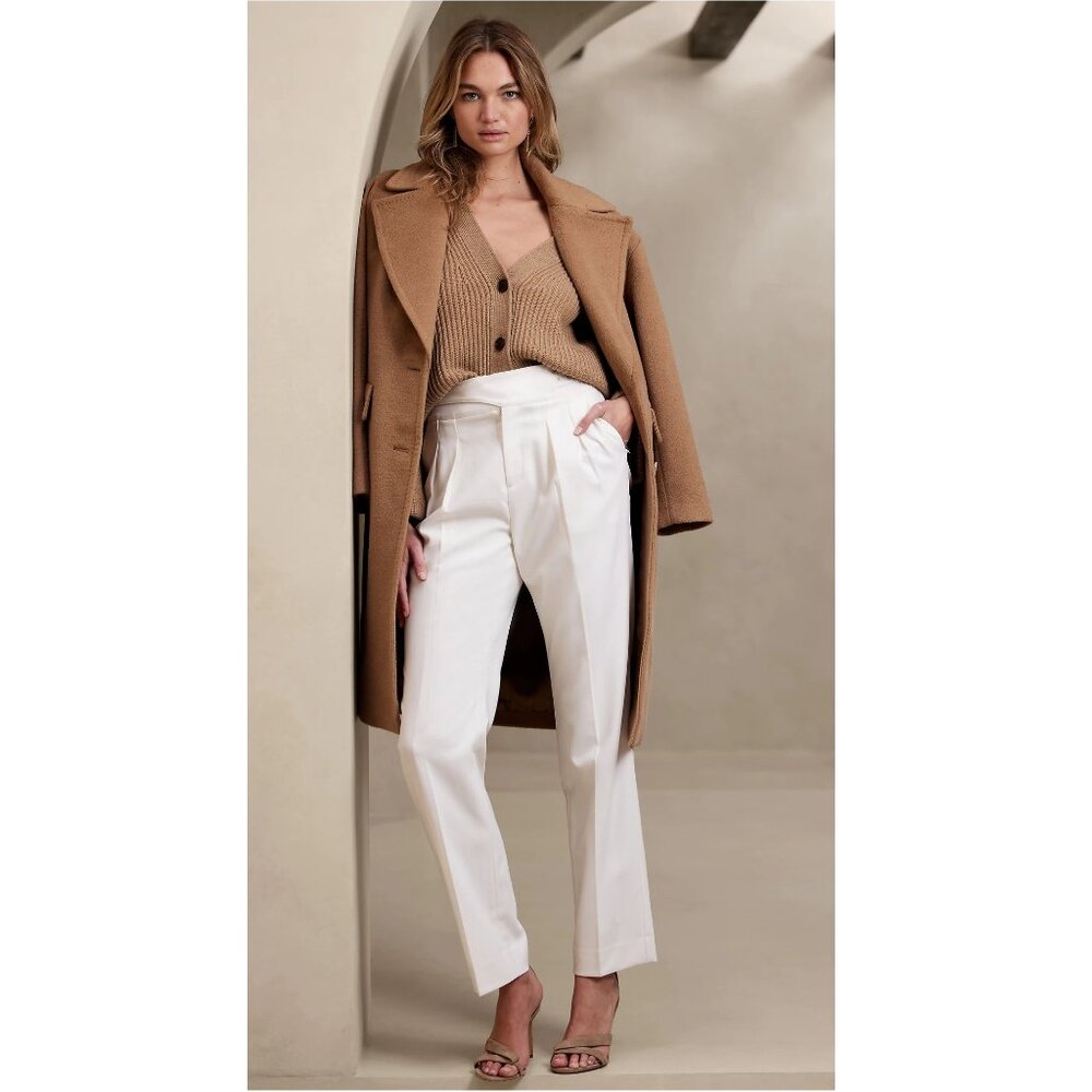 BNWT SEZANE inspired high rise cream wool trouser